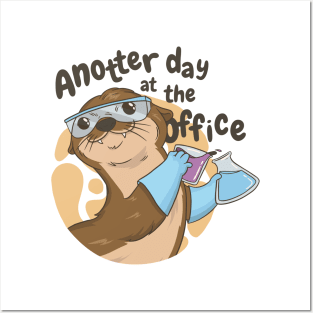 AnOtter Day at the Office Funny Science Geek Posters and Art